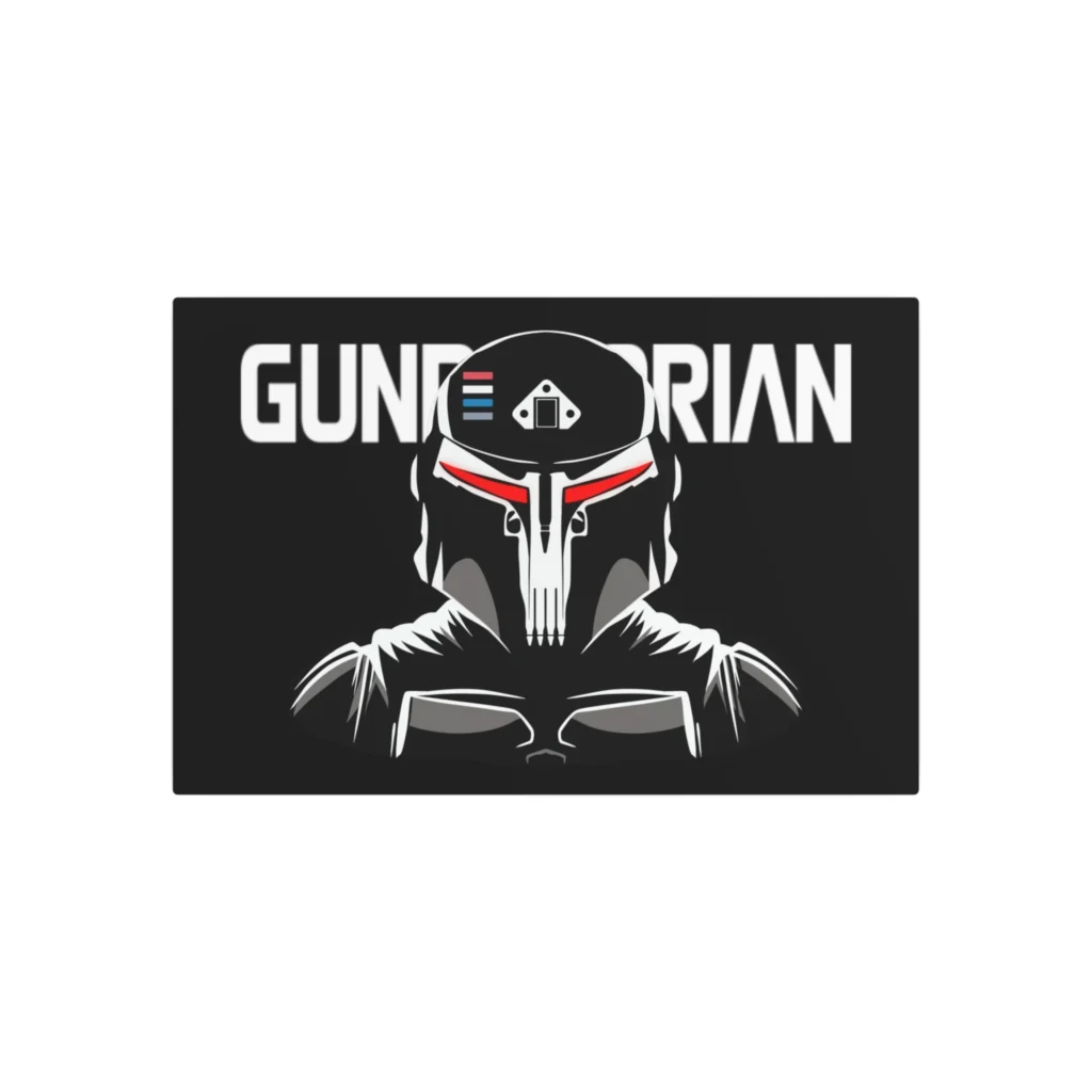 Gundalorian Black Metal Art Sign - Evil Red