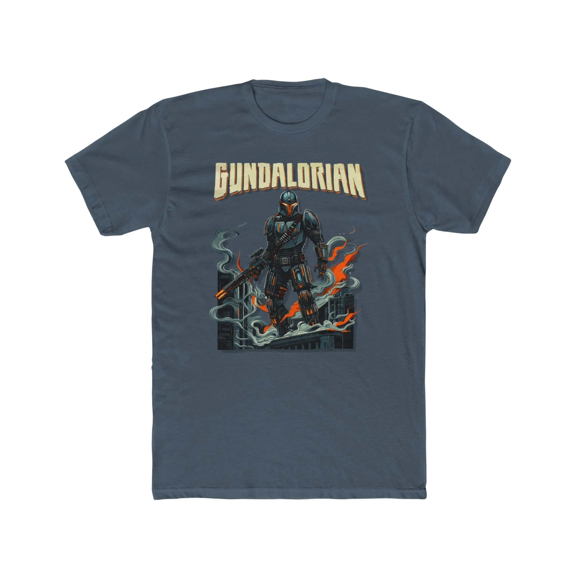 Mechalorian Siege Premium Men's Cotton Crew Tee - Image 21