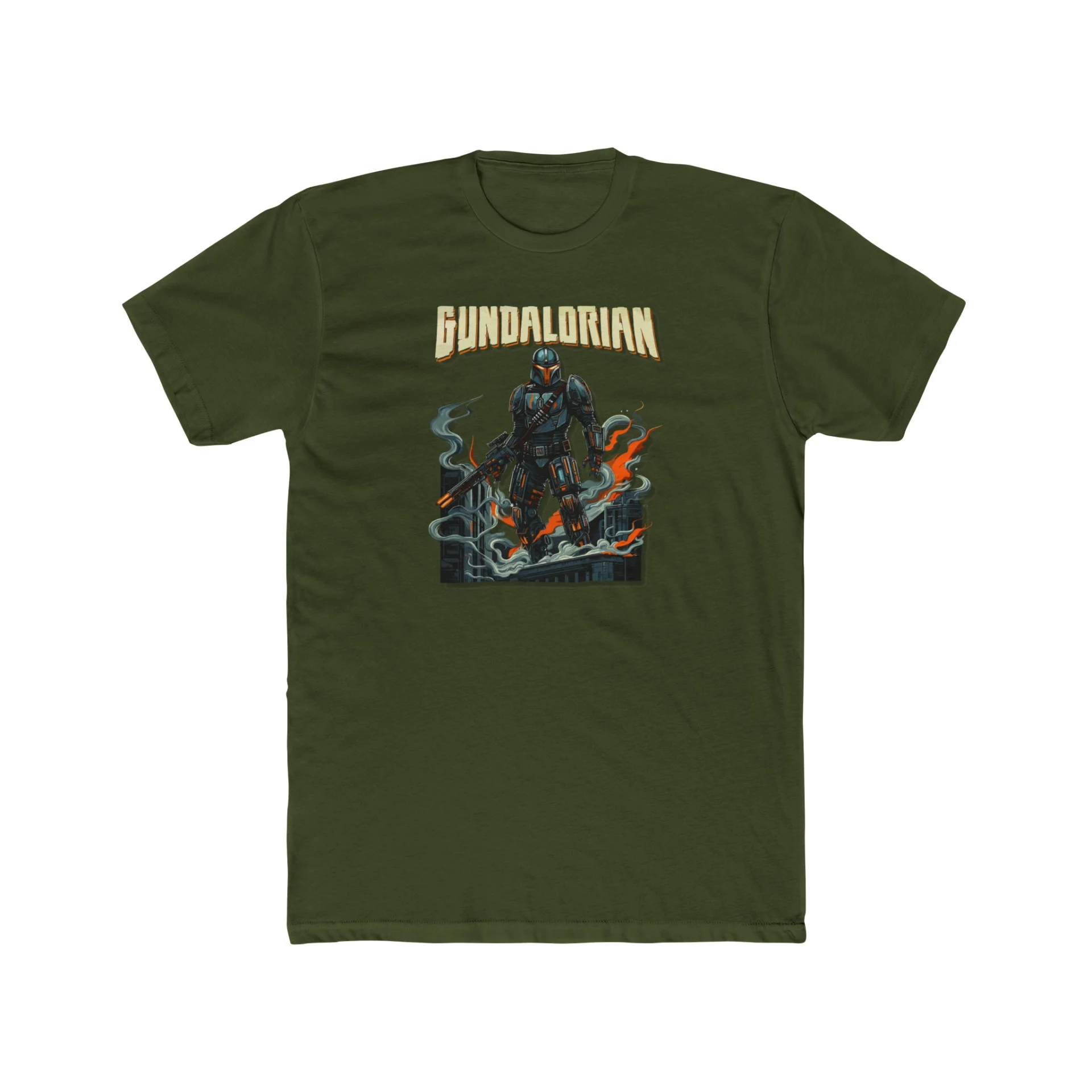 Mechalorian Siege Premium Men's Cotton Crew Tee - Image 11