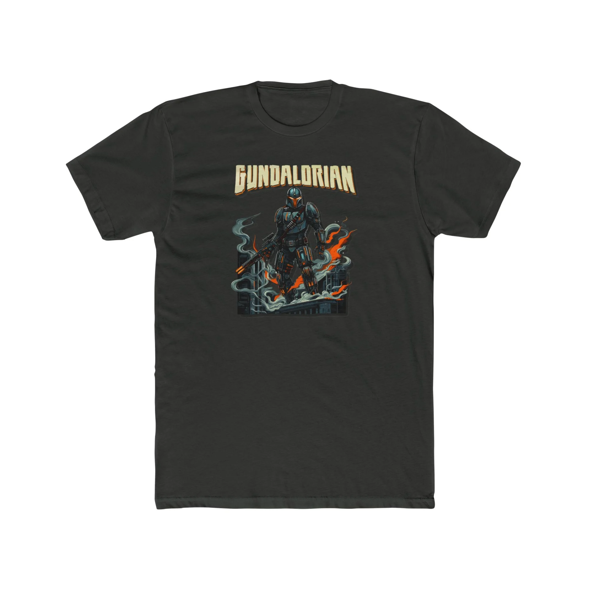 Mechalorian Siege Premium Men's Cotton Crew Tee - Image 13
