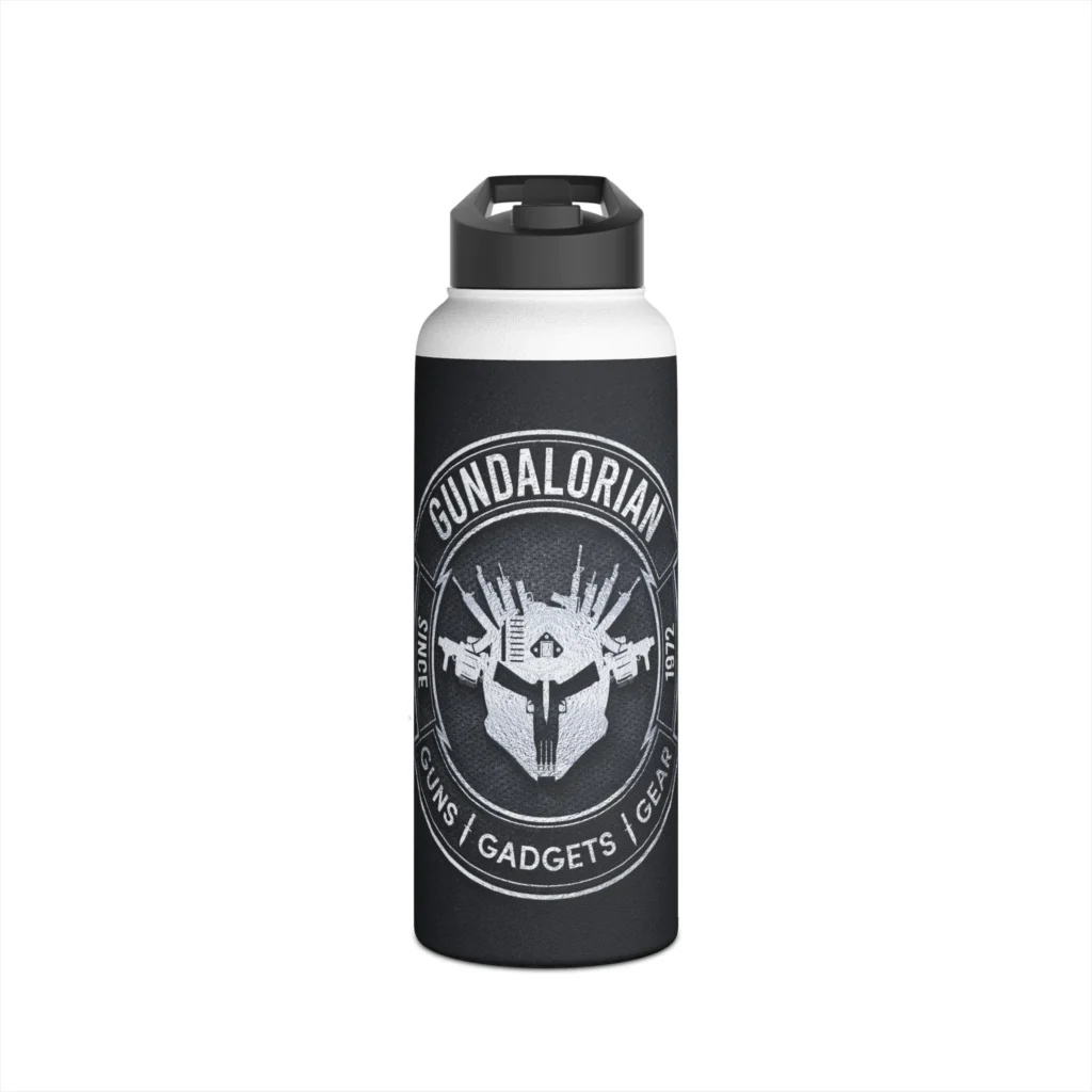 Gundalorian Stainless Steel Water Bottle, 3 Gundo Sizes