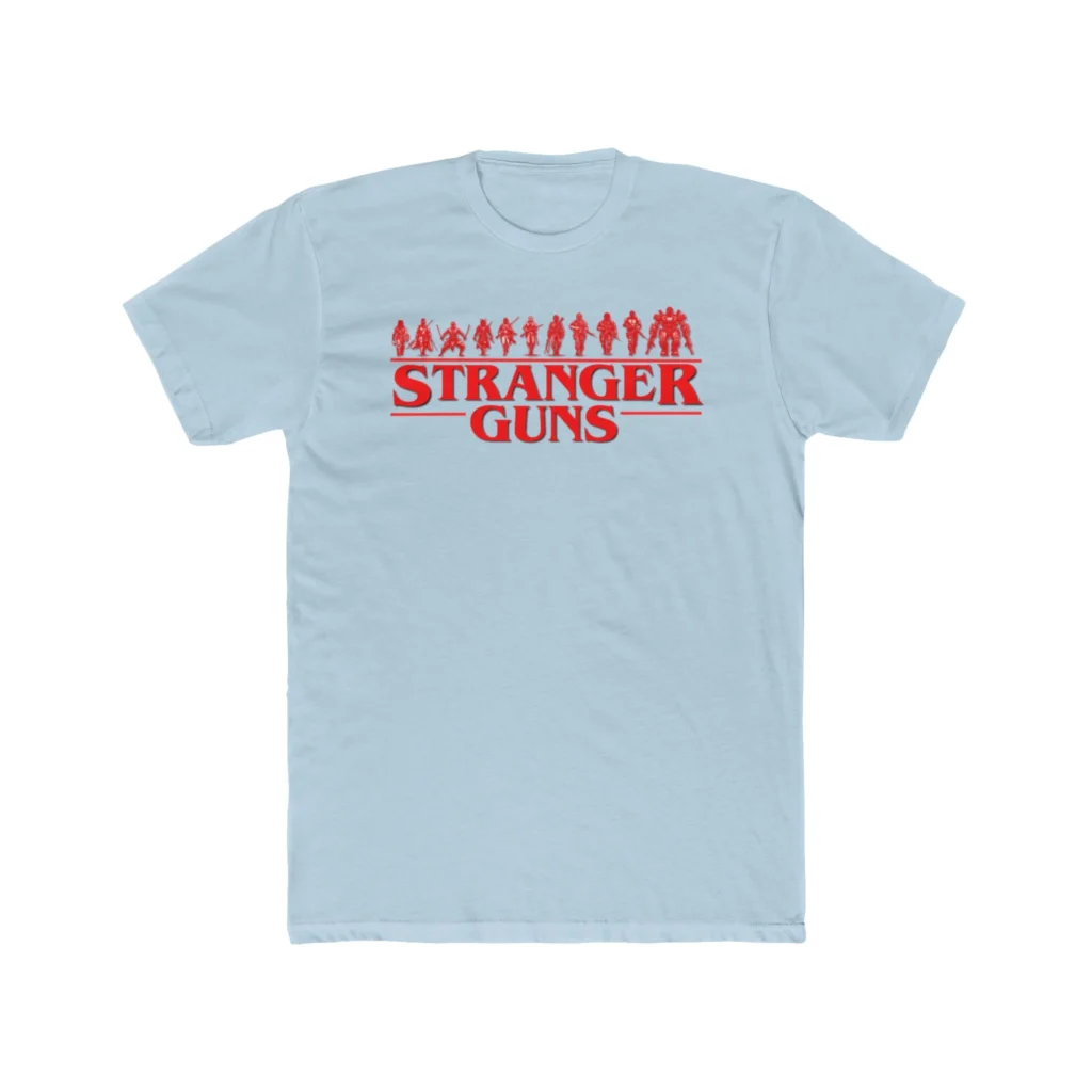 Stranger Guns Premium Men's Cotton Crew Tee - Image 13