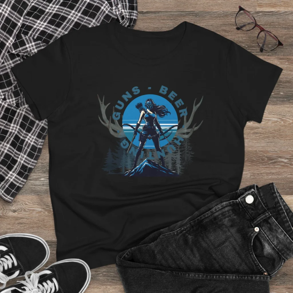 Guns, Beer, and Hunting Women's Midweight Cotton Tee