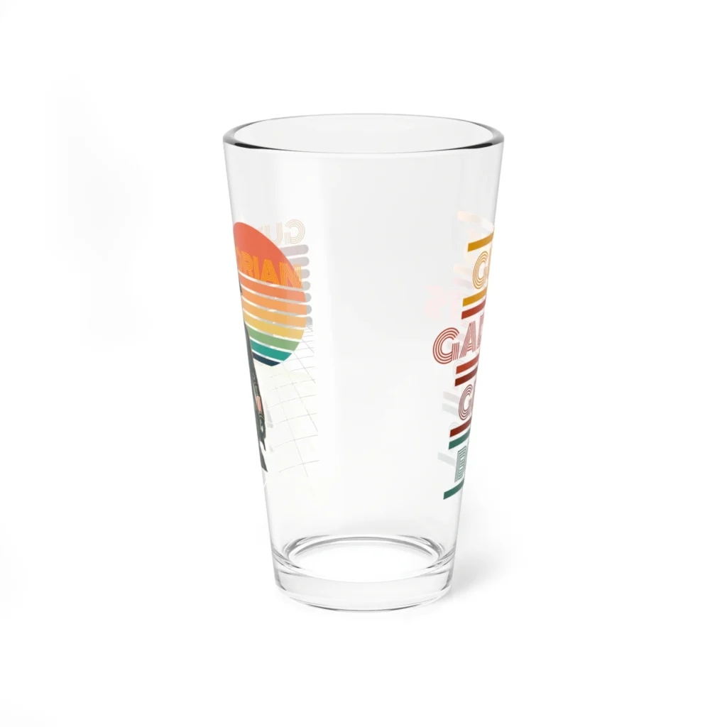 Retro Guns Gadgets Gear and Beer Glass Two, 16oz