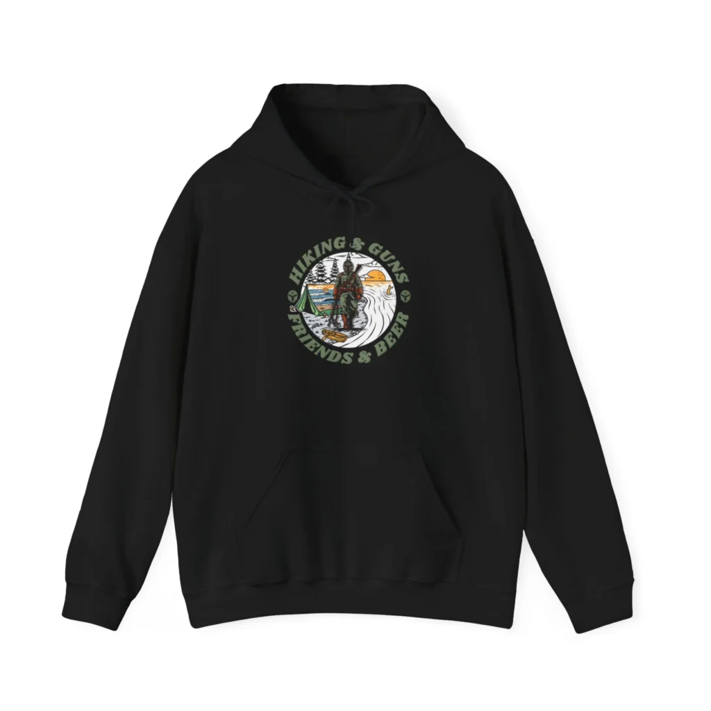 Hiking, Guns, Friends, and Beer Sweatshirt