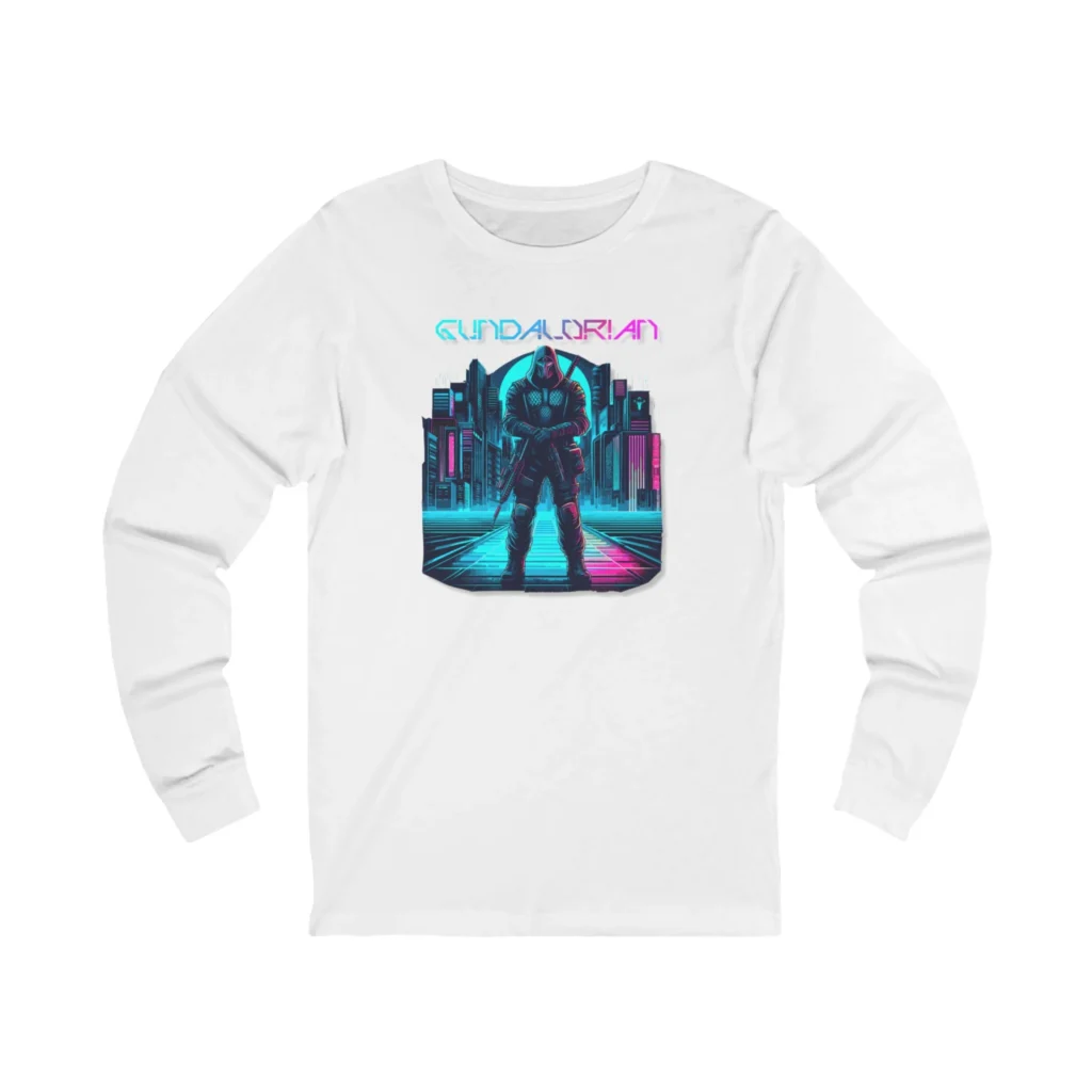 Gundalorian Cyberpunk One Unisex Jersey Long Sleeve Tee - Image 3