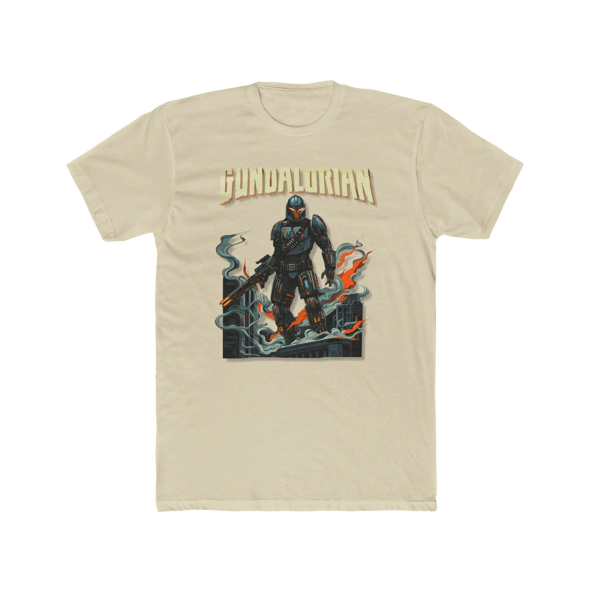 Mechalorian Siege Premium Men's Cotton Crew Tee - Image 9
