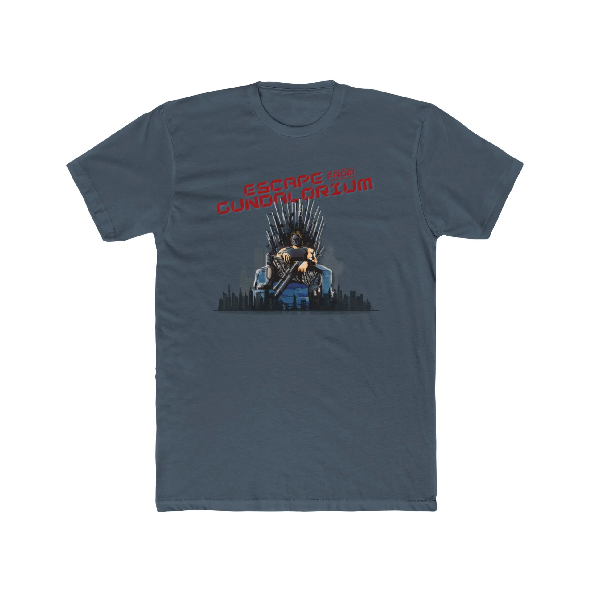 Escape from Gundalorium Premium Men's Cotton Crew Tee - Image 15