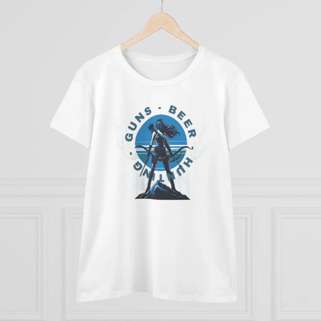 Guns, Beer, and Hunting Women's Midweight Cotton Tee