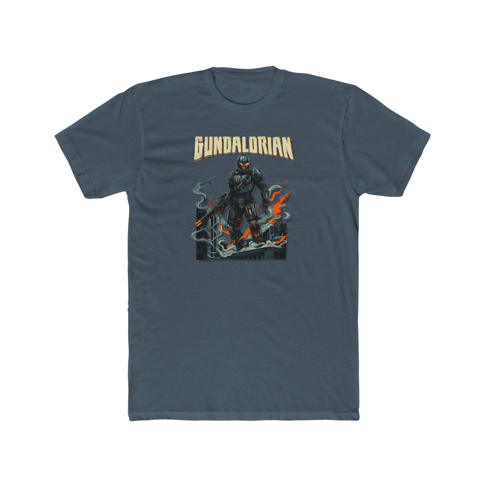 Mechalorian Siege Premium Men's Cotton Crew Tee - Image 19