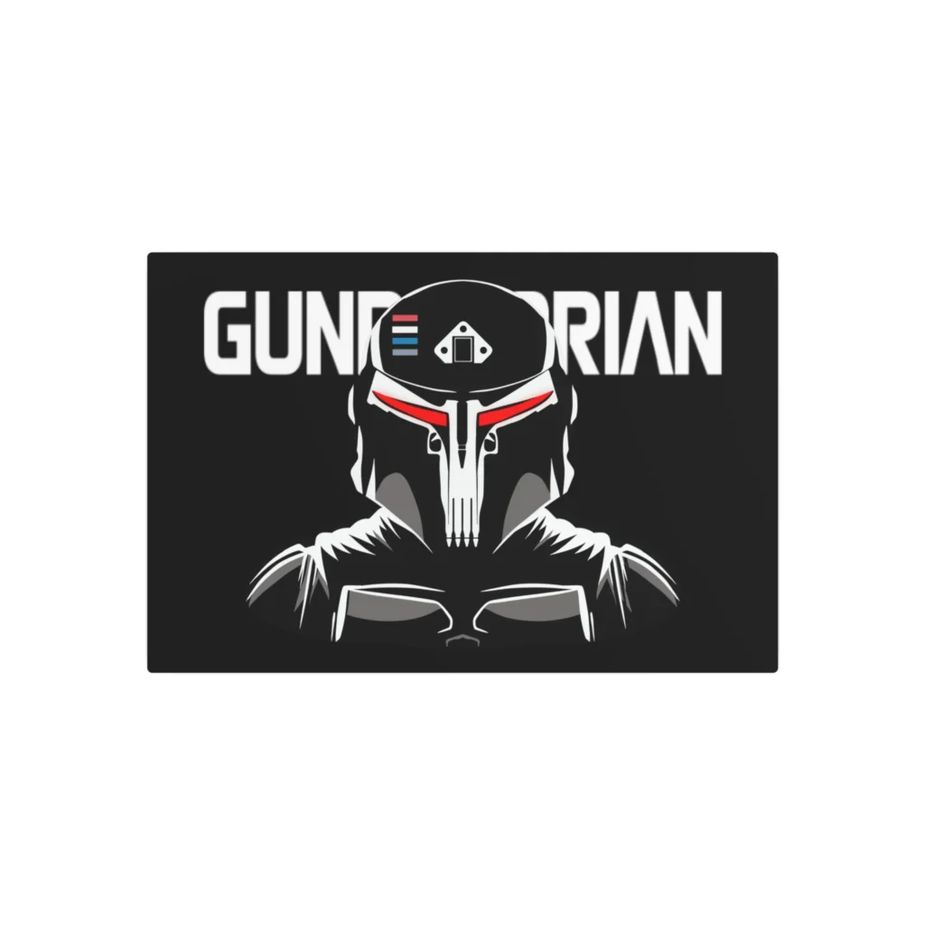 Gundalorian Black Metal Art Sign - Evil Red