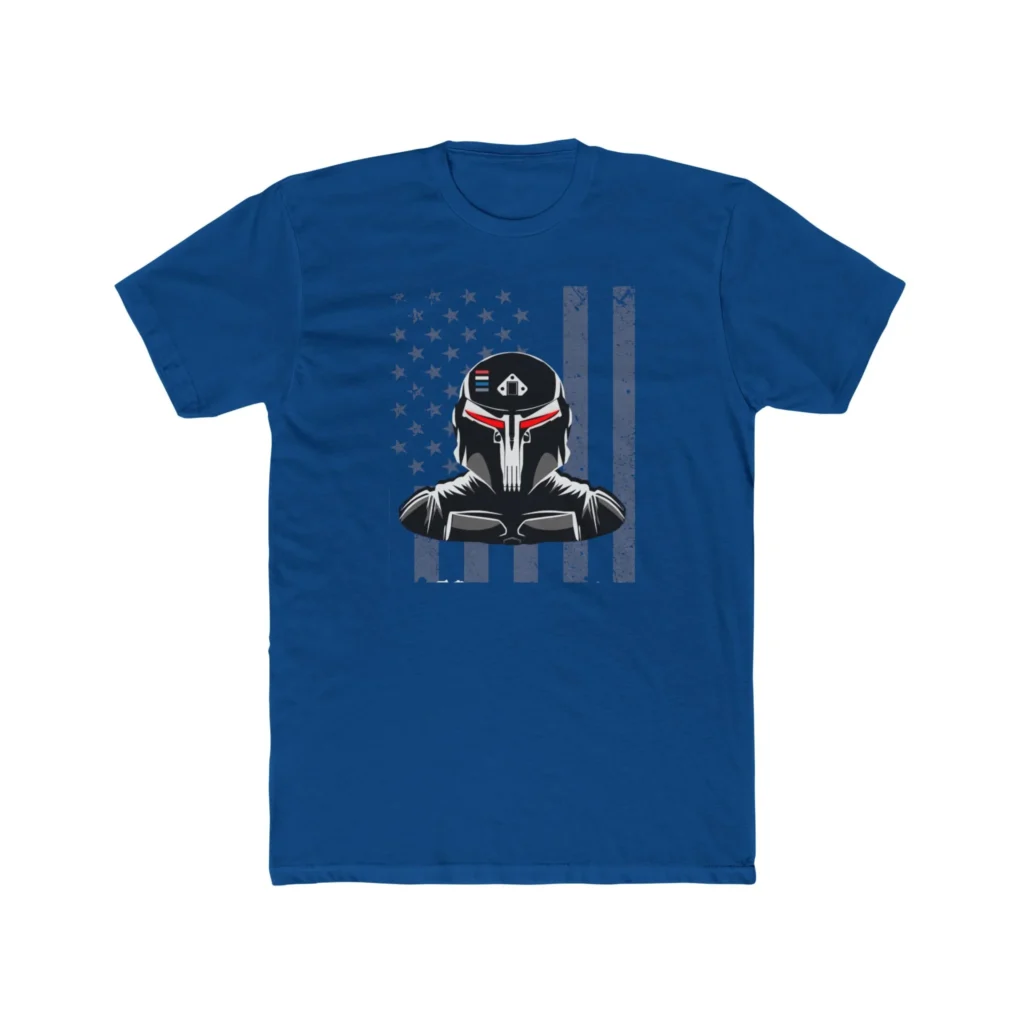 Gundalorian B/W Flag One Premium Men's Cotton Crew Tee