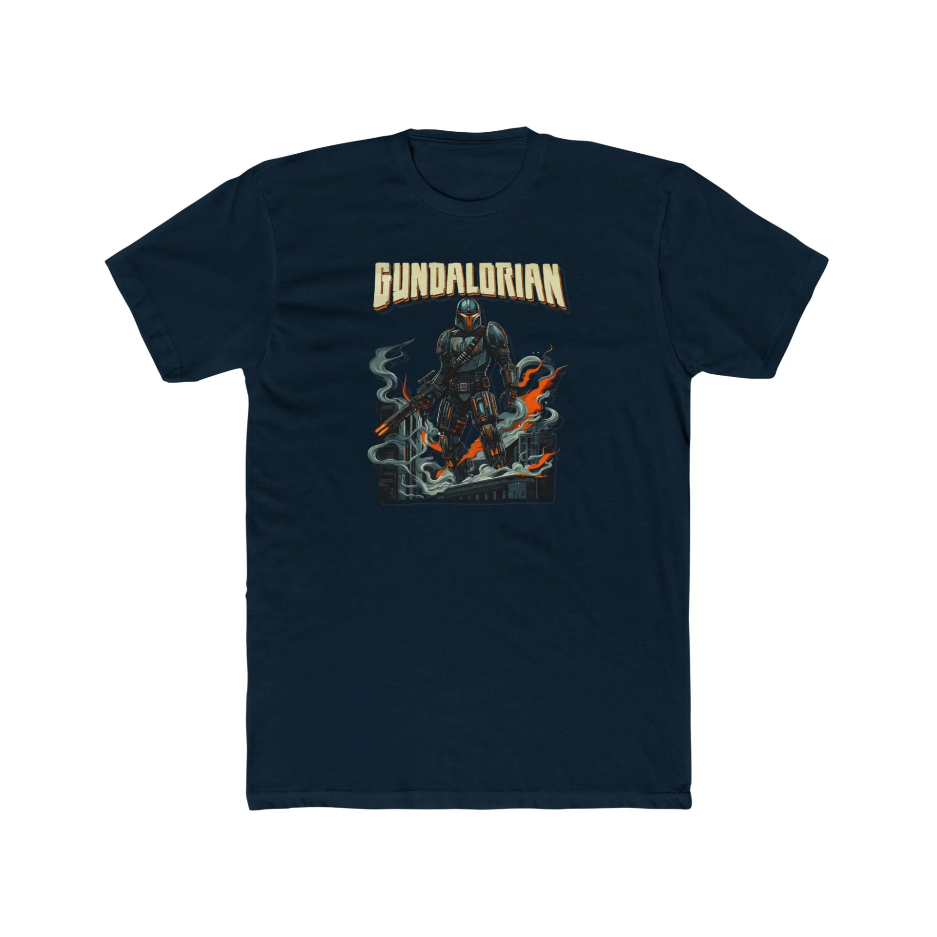 Mechalorian Siege Premium Men's Cotton Crew Tee - Image 25