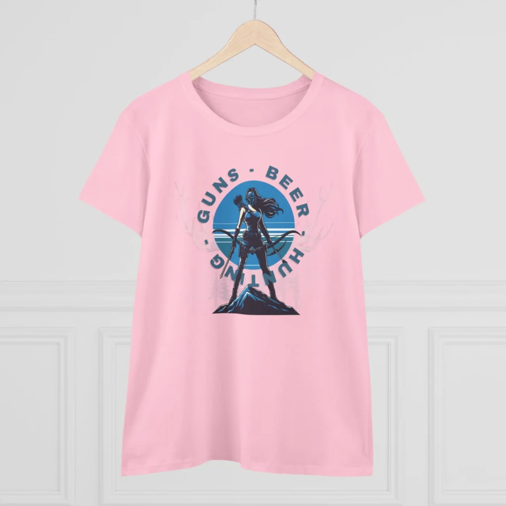 Guns, Beer, and Hunting Women's Midweight Cotton Tee