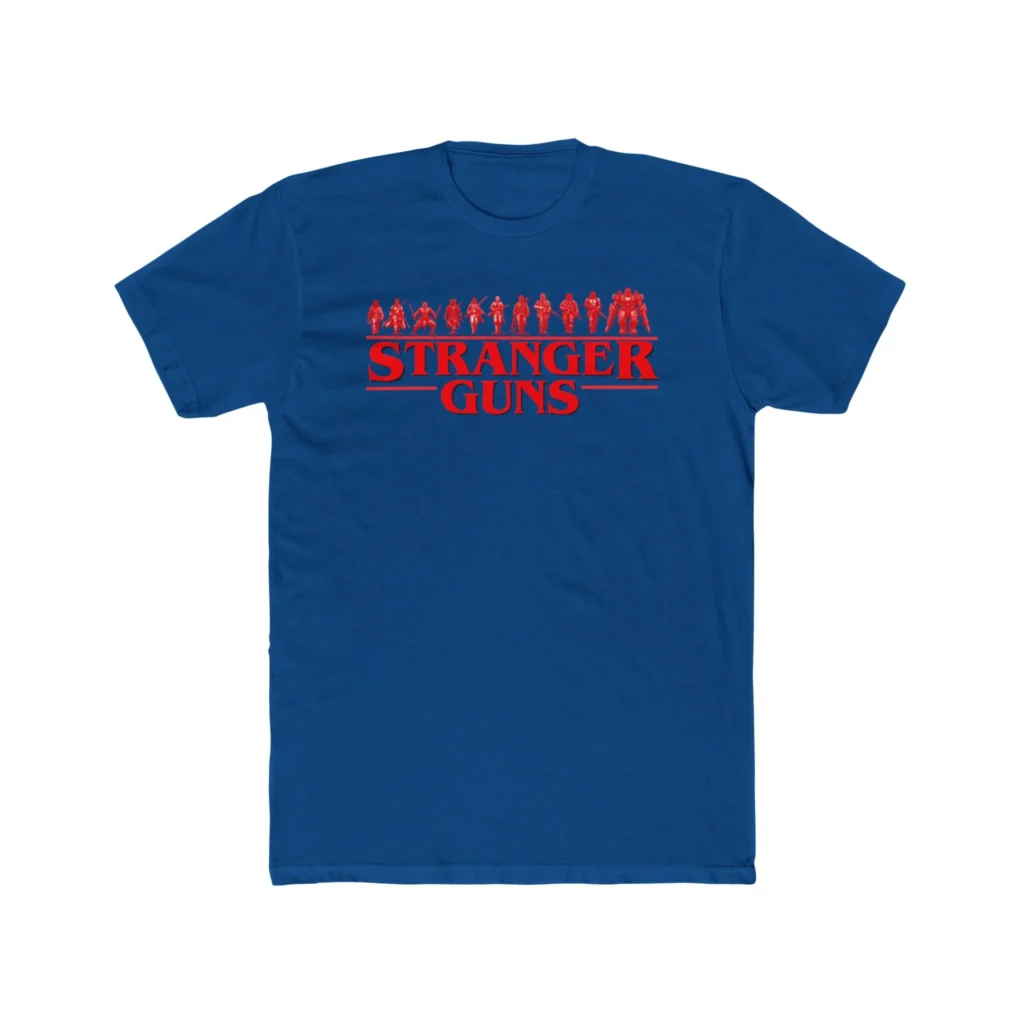 Stranger Guns Premium Men's Cotton Crew Tee - Image 19
