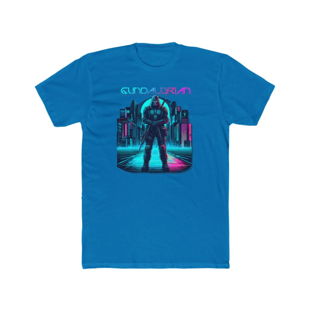 Gundalorian Premium Cyber Punk 1 Men's Cotton Crew Tee