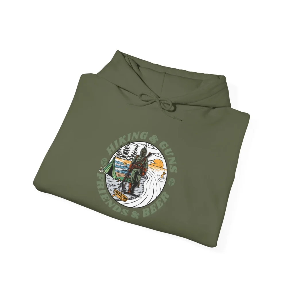 Hiking, Guns, Friends, and Beer Sweatshirt