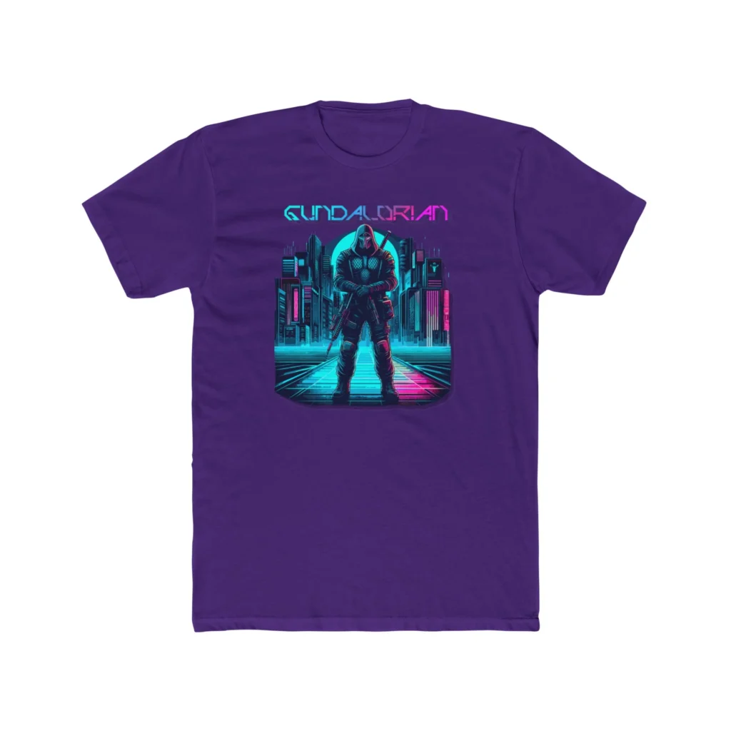Gundalorian Premium Cyber Punk 1 Men's Cotton Crew Tee