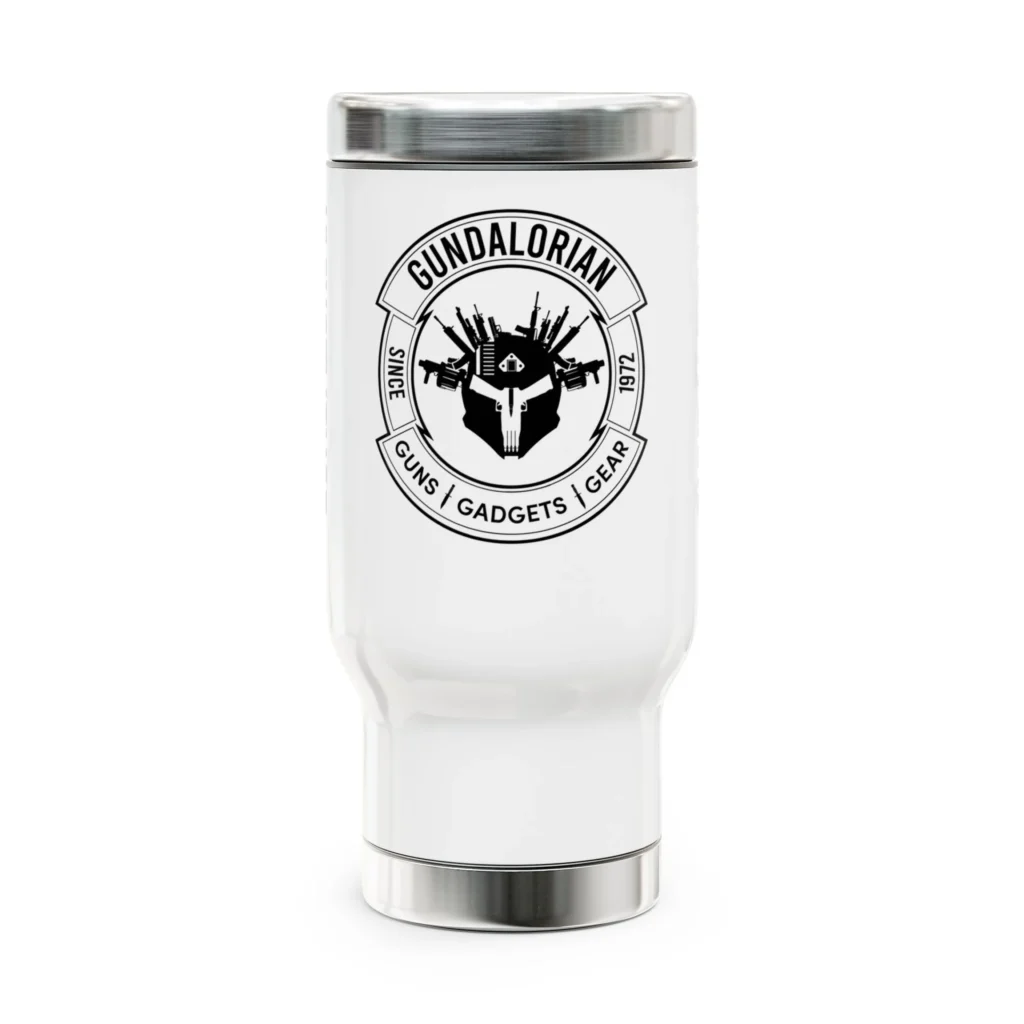 Gundalorian Stainless Steel Travel Mug with Handle, 14oz