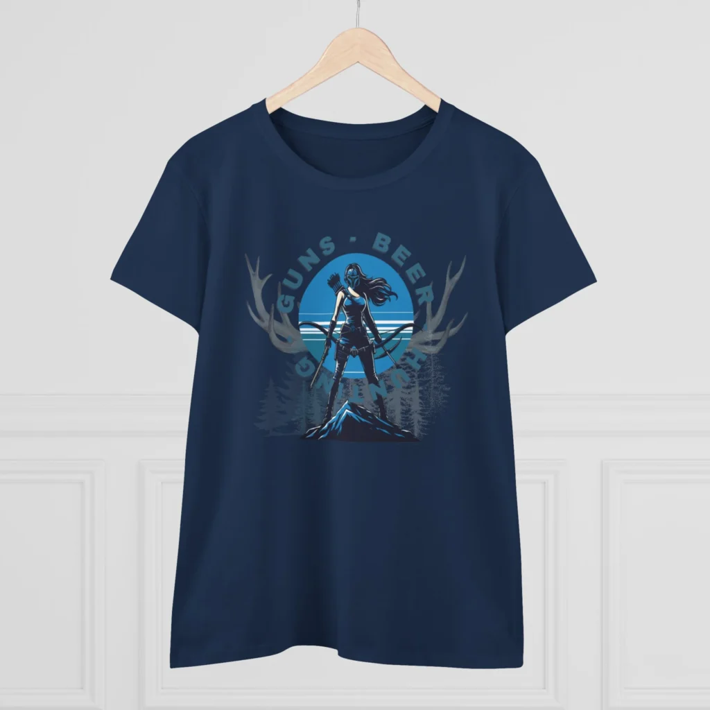 Guns, Beer, and Hunting Women's Midweight Cotton Tee