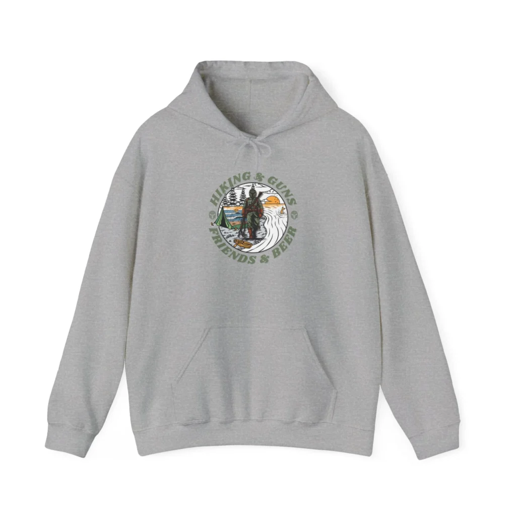 Hiking, Guns, Friends, and Beer Sweatshirt