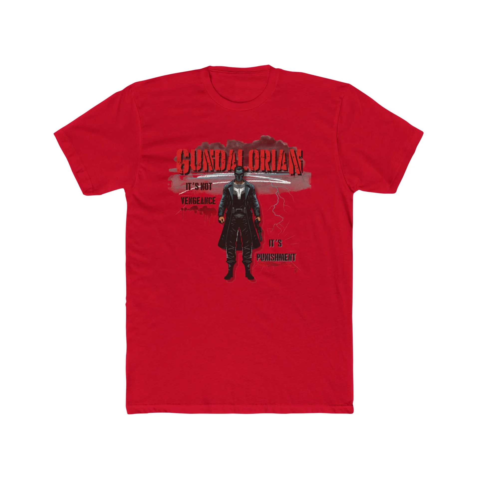 "Its not Vengeance!" Gundalorian Premium Men's Cotton Crew Tee - Image 29