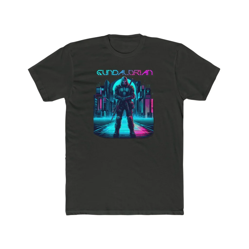 Gundalorian Premium Cyber Punk 1 Men's Cotton Crew Tee