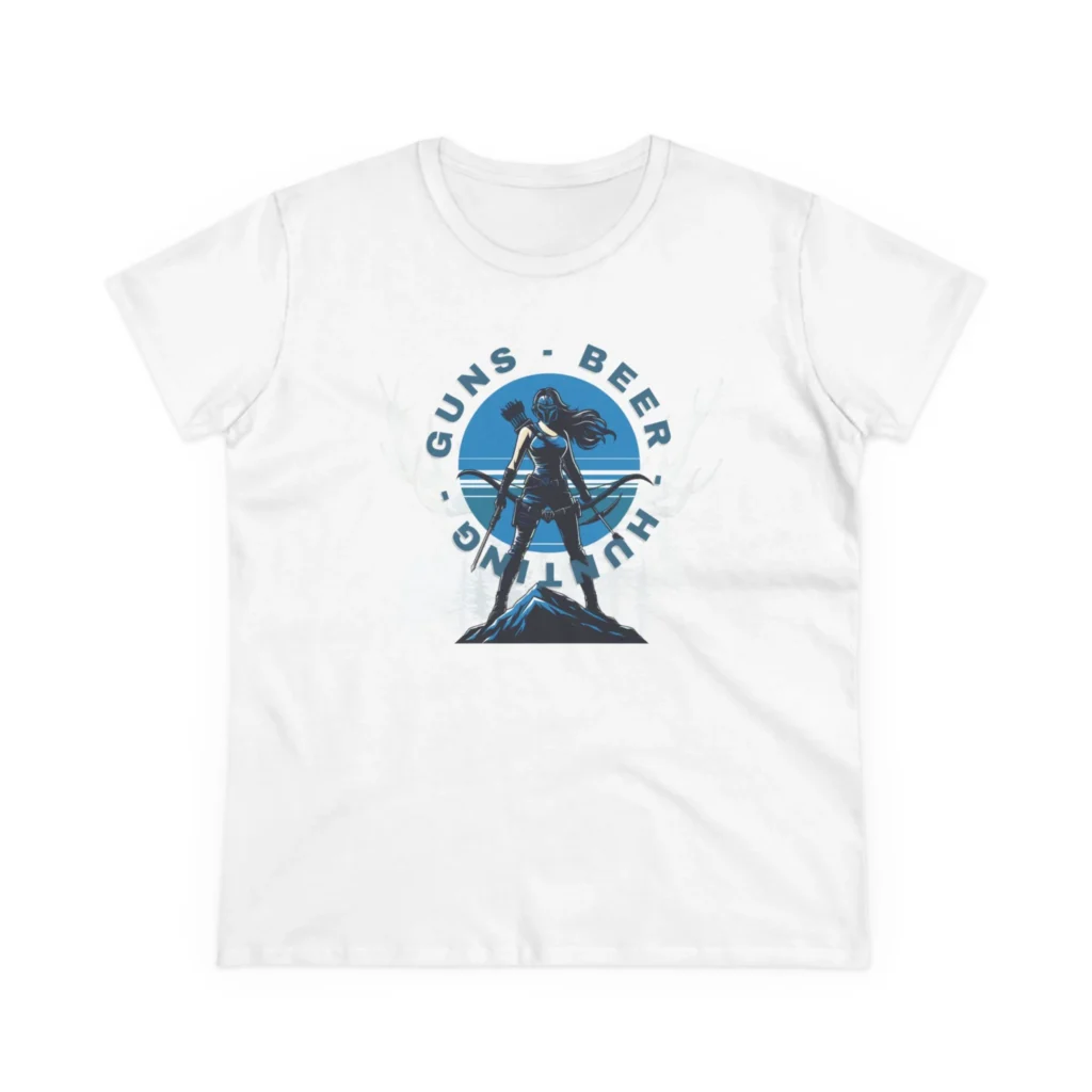 Guns, Beer, and Hunting Women's Midweight Cotton Tee