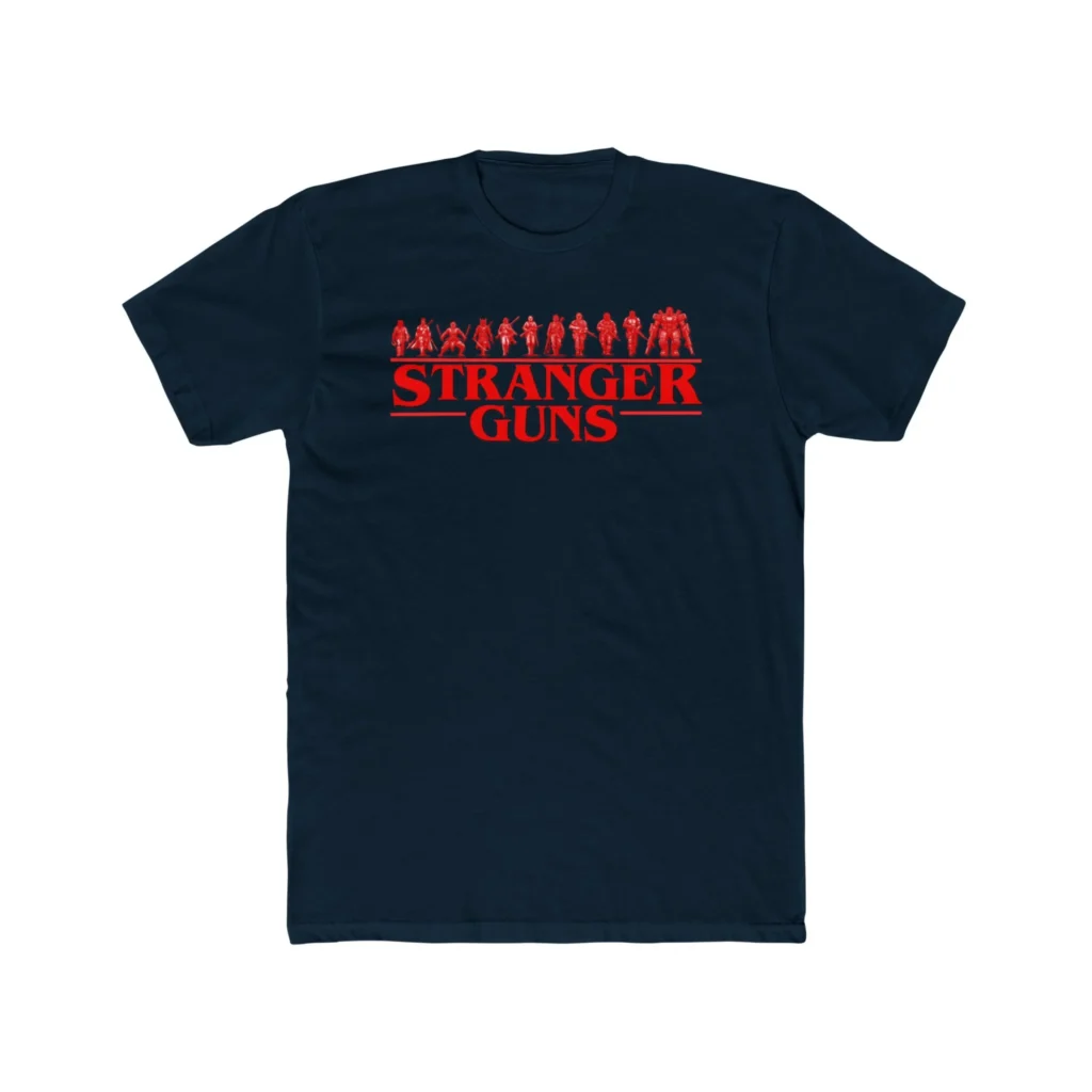 Stranger Guns Premium Men's Cotton Crew Tee - Image 21