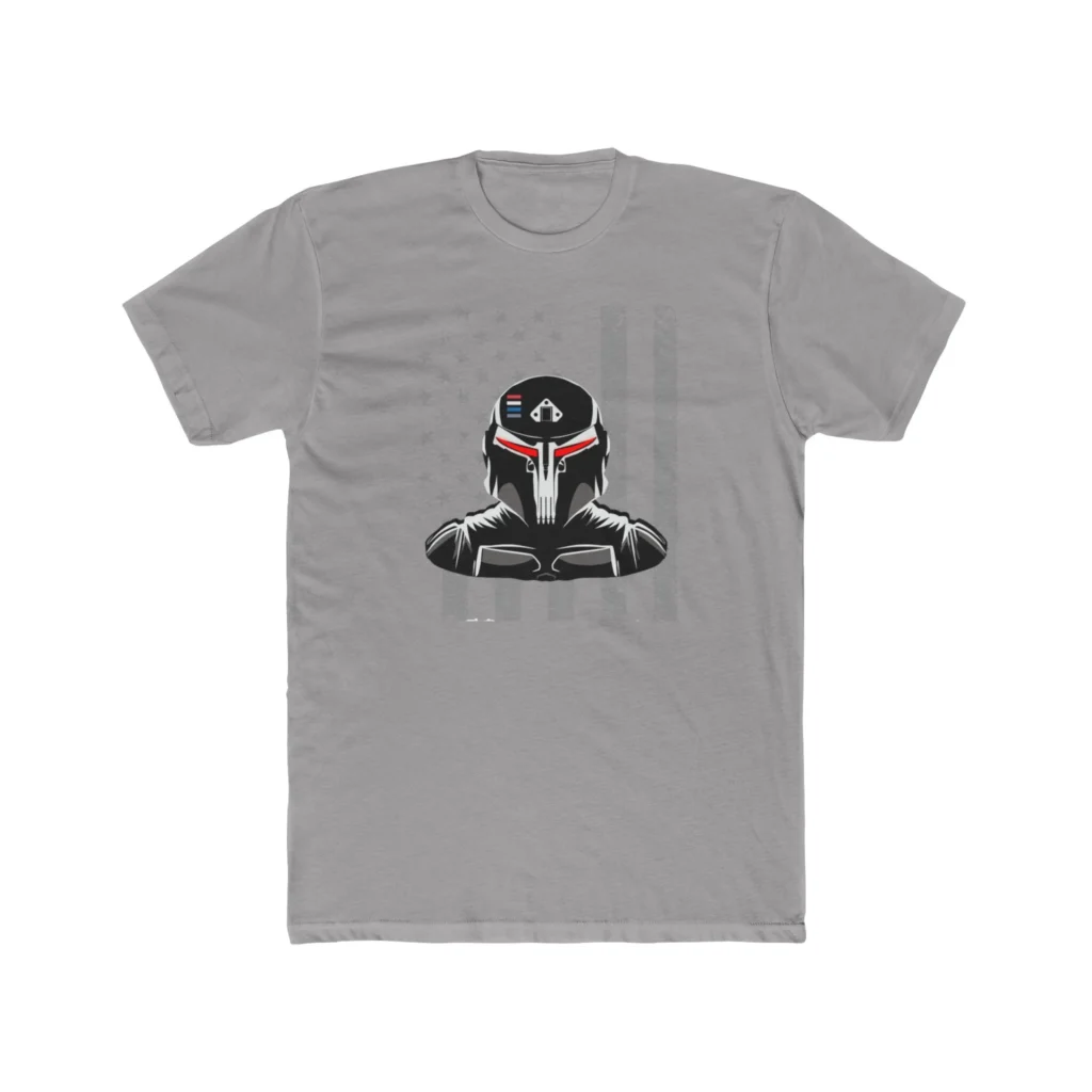 Gundalorian B/W Flag One Premium Men's Cotton Crew Tee