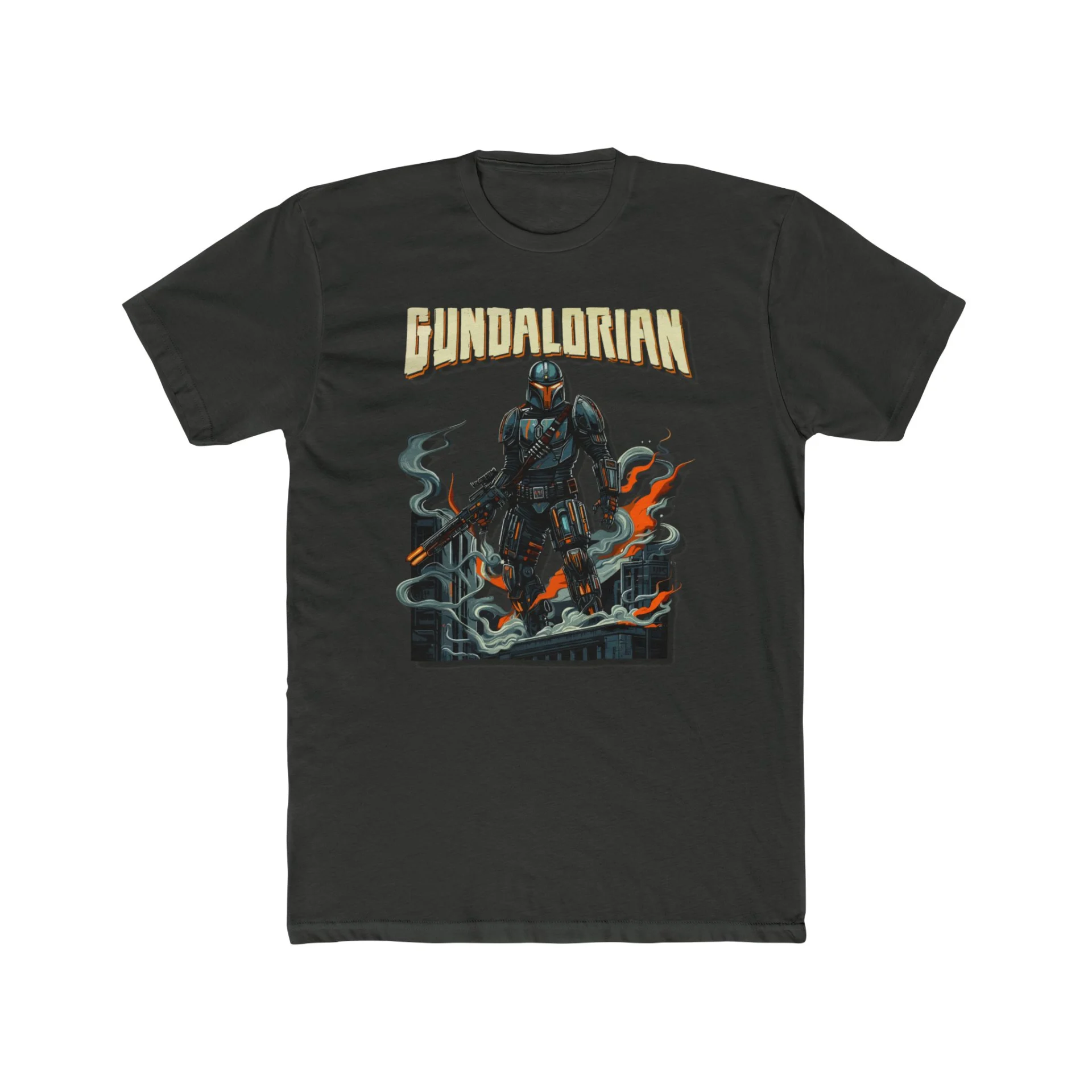 Mechalorian Siege Premium Men's Cotton Crew Tee - Image 15