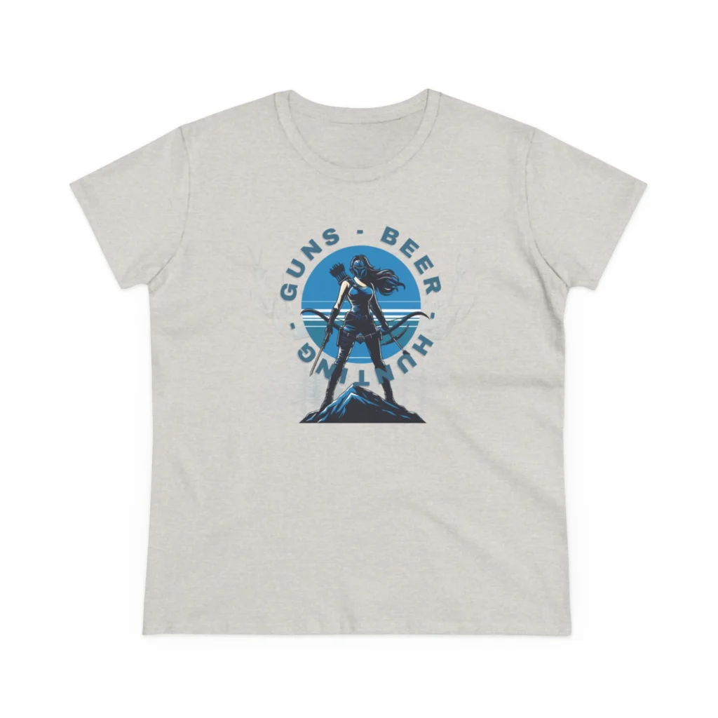 Guns, Beer, and Hunting Women's Midweight Cotton Tee