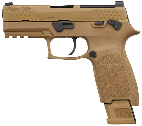 Sig Sauer M18 9mm Compact Pistol, Coyote PVD, 3.9″