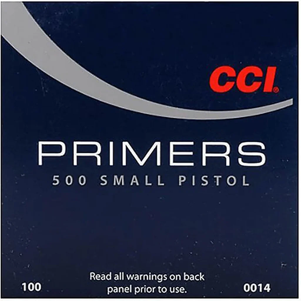 CCI 500 STD SMALL PISTOL PRIMER 100 RD/BX 10BX/BRICK 50 BX/CS
